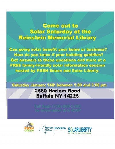 Solar Saturday at the Reinstein Memorial Library