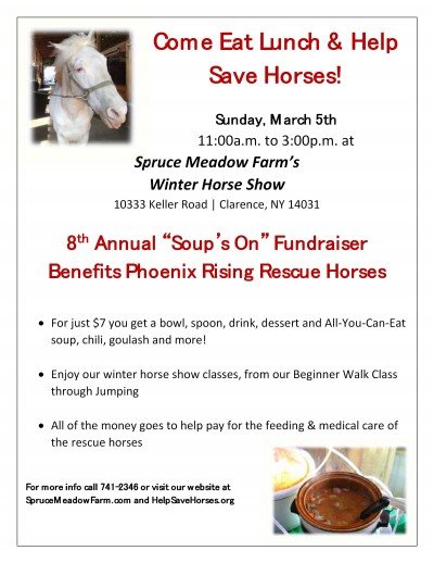 Soup's On fundraiser - Benefits Phoenix Rising Rescue Horses