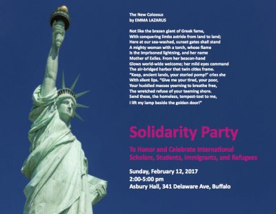 Solidarity Party: To Honor and Celebrate International Scholars, Students, Immigrants, and Refugees