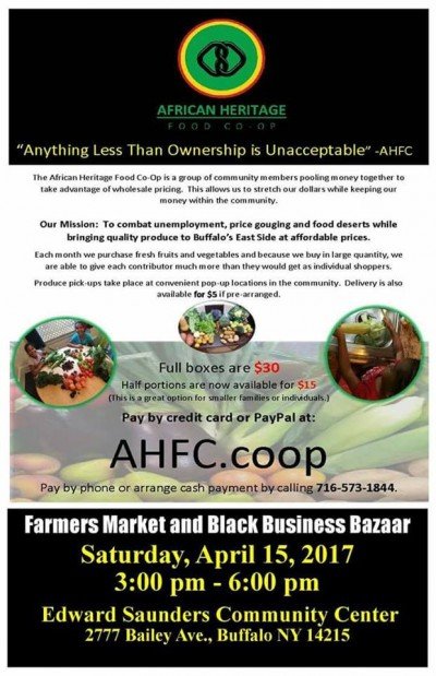 Black Business Bazaar, Farmer's Market & Pick Up @ The African Heritage Food Coop