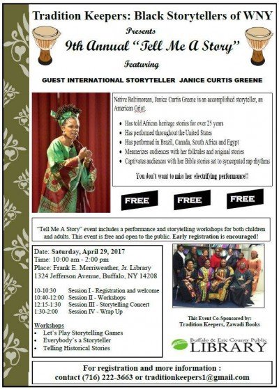 29 Tell Me A Story - Storytelling Workshops with Tradition Keepers — Apr 29, 2017