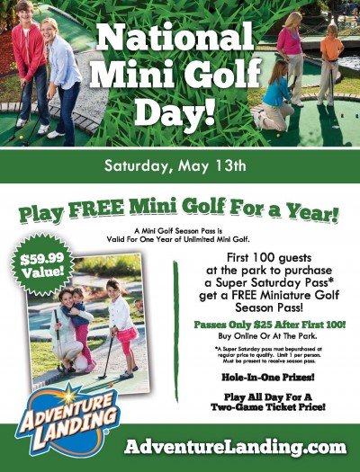 National Miniature Golf Day at Adventure Landing