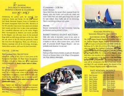 2017 Jack Beatty Memorial Hospice Cruise & Clambake
