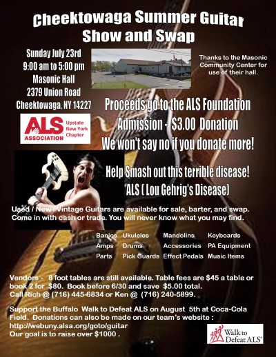 Cheektowaga Summer Guitar Show and Swap