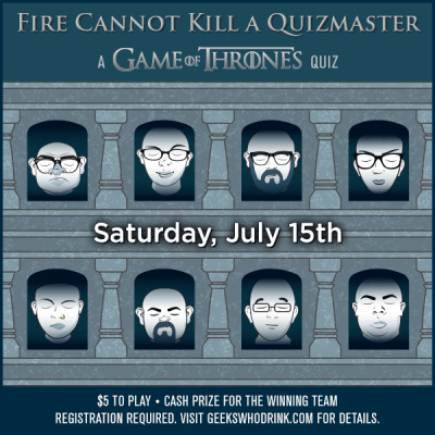 Fire Cannot Kill a Quizmaster: A Game of Thrones Quiz!
