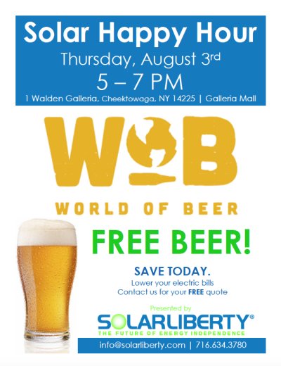 Solar Happy Hour at World of Beer