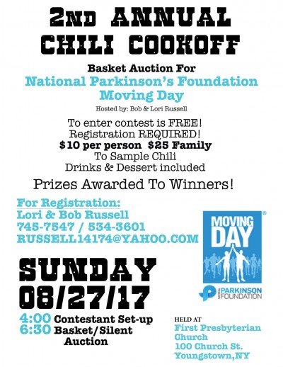 2nd Annual Chili Cookoff / Basket Auction — Aug 27, 2017