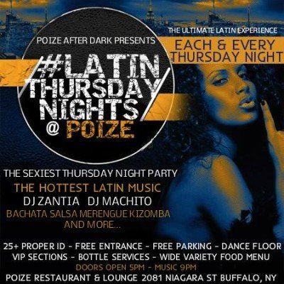 Latin Thursday At Poize Restaurant & Lounge