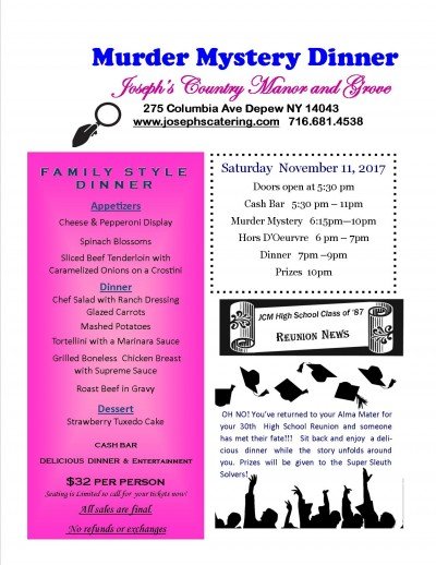 Murder Mystery Dinner at Joseph's
