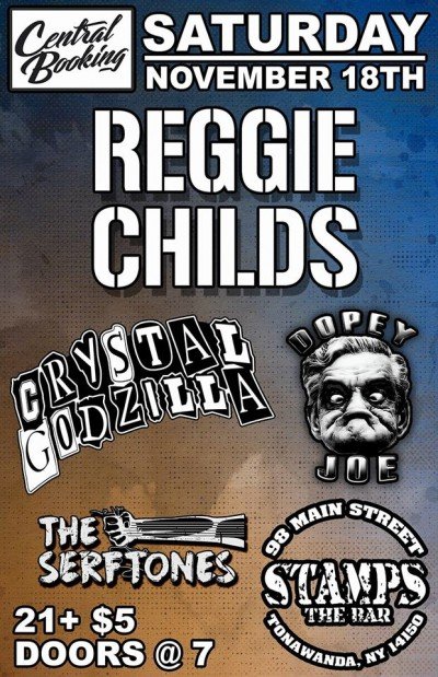 Stamps- ReggieChilds/Crystal Godzilla/DopeyJoe/TheSerftones