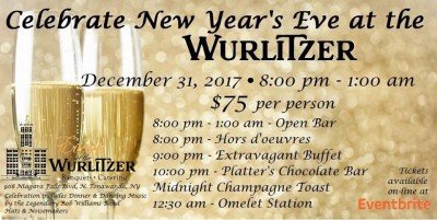New Year's Eve at the Wurlitzer — Dec 31, 2017