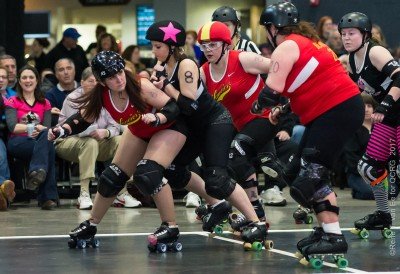 Queen City Roller Girls: Suicidal Saucies vs Devil Dollies