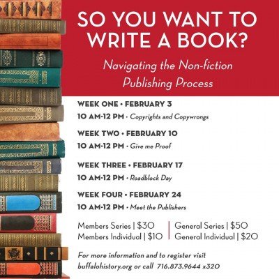 So You Want to Write a Book? Meet the Publishers at The Buffalo History Museum — Feb 24, 2018