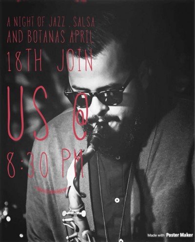 A night of Jazz , Salsa , and Botanas at Las Puertas — Apr 18, 2018
