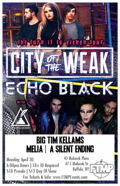 City Of The Weak, Echo Black, In Loving Memory, Big Tim Kellams at Mohawk Place — Apr 30, 2018