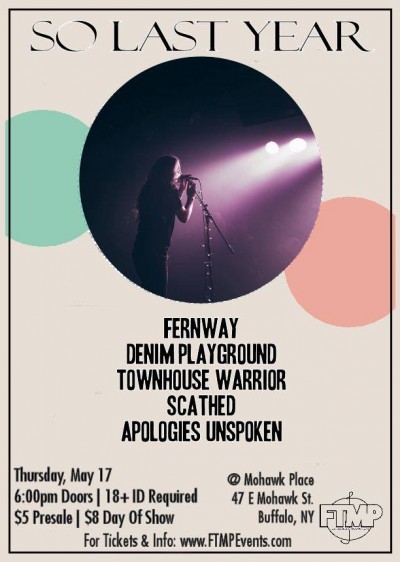 So Last Year, Fernway (stripped down set), Denim Playground, Townhouse Warrior, Scathed, & Apologies Unspoken