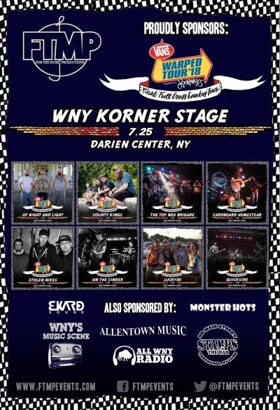 WNY Korner Stage At Warped Tour at Darien Lake Concerts — Jul 25, 2018