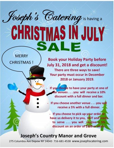 Christmas in July Sale