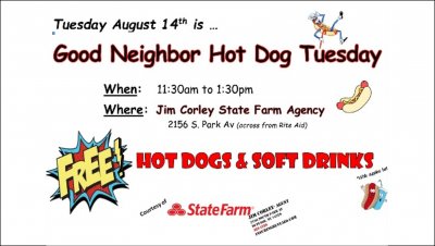 Good Neighbor Hot Dog Tuesday — Aug 14, 2018