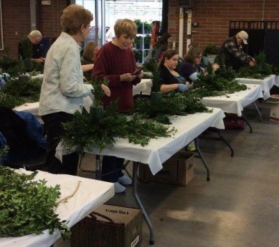 Decorated Boxwood Tree