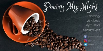 Poetry Mic Night at Caffèology — Sep 14, 2018