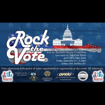 Buffalo MC presents “Rock the Vote” Registration Party — Sep 21, 2018