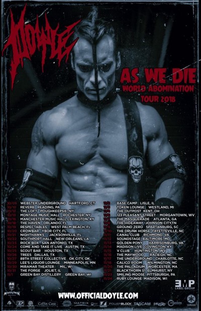 Doyle As We Die World Abomination tour 2018