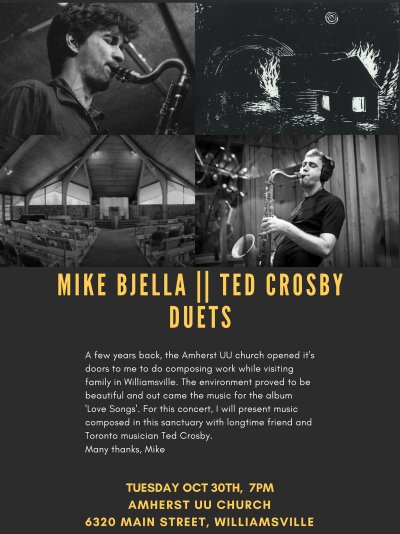Mike Bjella + Ted Crosby Duets — Oct 30, 2018