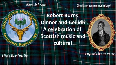 Robert Burns Dinner and Ceilidh — Jan 19, 2019