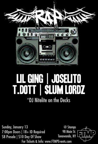 Lil Ging / Joselito / Zeekie / T.dott / $lum Lordz / & more! — Jan 13, 2019