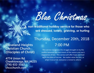 Blue Christmas Worship Service — Dec 20, 2018