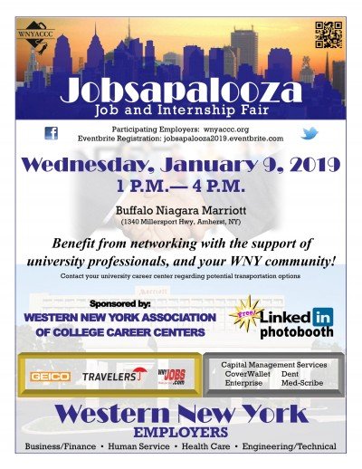 Jobsapalooza Job & Internship Fair — Jan 9, 2019
