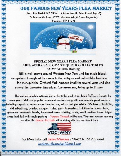 Our Famous New Year’s Flea Market — Jan 19, 2019