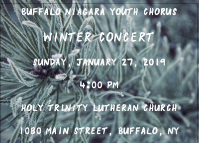 Buffalo Niagara Youth Chorus Winter Concert — Jan 27, 2019