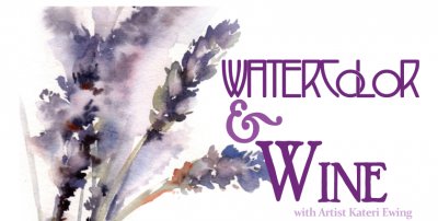 Watercolor and Wine: English Lavender
