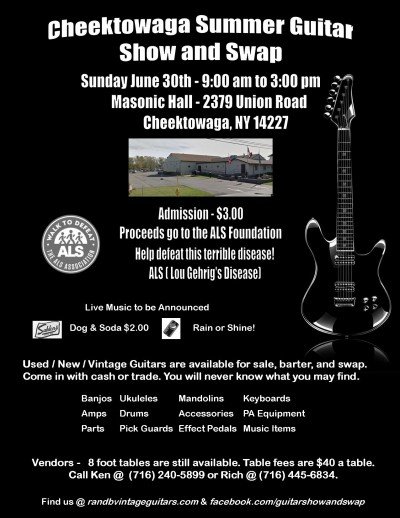Cheektowaga / Buffalo Summer Guitar Show and Swap — Jun 30, 2019