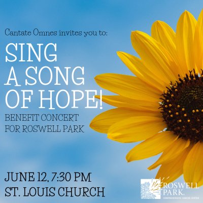 Sing a Song of Hope: Benefit Concert for Roswell Park — Jun 12, 2019