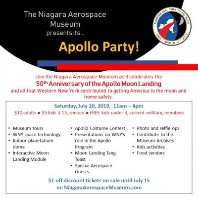 Apollo Party! by the Niagara Aerospace Museum — Jul 20, 2019