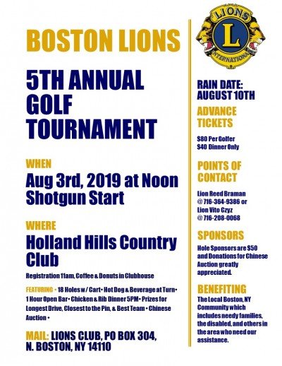 Boston Lions Club Golf Tournament