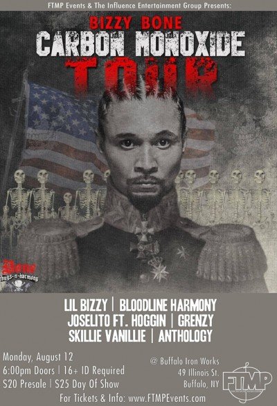 Bizzy Bone of Bone Thugs N Harmony in Buffalo, NY