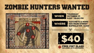 Halloween Axetravaganza at Hatchets & Hops — Oct 31, 2019