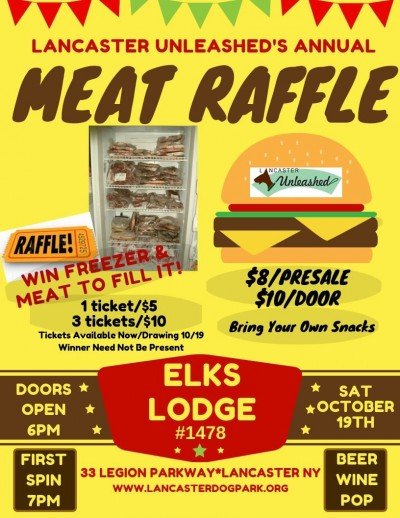 Meat Raffle to benefit Lancaster Unleashed! — Oct 19, 2019