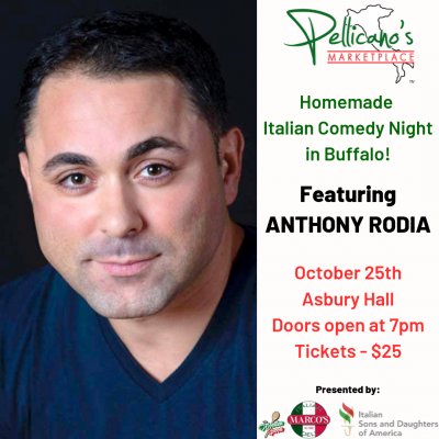Pellicano's Homeade Italian Comedy Night with Anthony Rodia at Asbury Hall — Oct 25, 2019