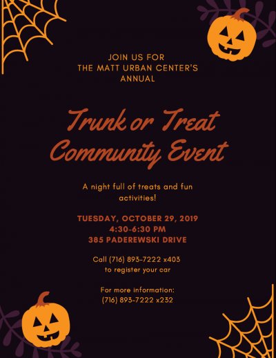 Matt Urban Center's Trunk or Treat — Oct 29, 2019