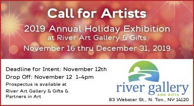 Call for Artists: River Art Gallery Annual Holiday Exhibition — Nov 12, 2019