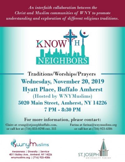 Know Thy Neighbors at Hyatt Place Buffalo Amherst — Nov 20, 2019