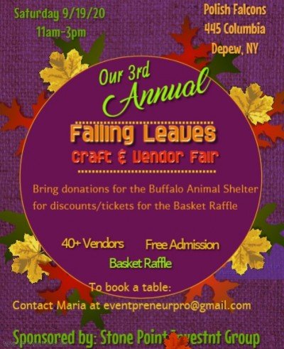 Falling Leaves Craft and Vendor Fair — Sep 19, 2020