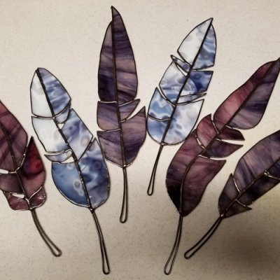 Stained Glass Feather