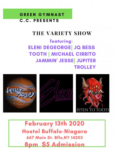 The Variety Show at Hostel Buffalo-Niagara — Feb 13, 2020