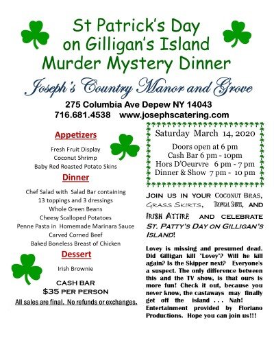 St. Patrick's Day on Gilligan's Island Murder Mystery Dinner